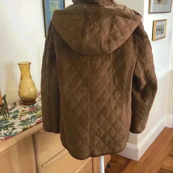 Appleseed’s faux suede hooded coat. - Picture 6 of 12